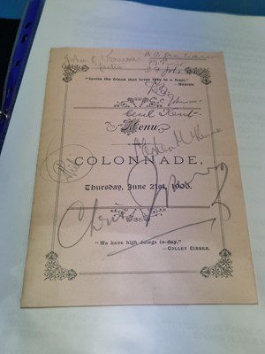 Lot 76 - Menus/Ephemera - A group pertaining to...