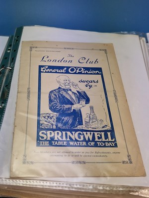 Lot 84B - Menus/Ephemera - A group pertaining to...