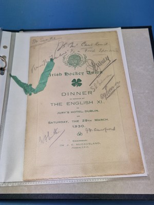 Lot 94 - Menus/Ephemera - A group pertaining to Hockey...
