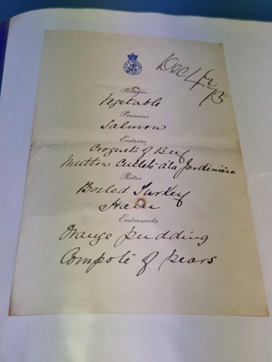 Lot 96 - Menus/Ephemera - A group pertaining...