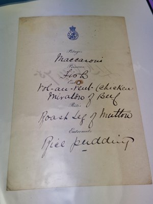 Lot 96A - Menus/Ephemera - A group pertaining...