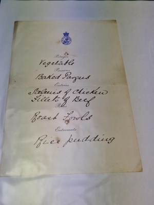 Lot 96B - Menus/Ephemera - A group pertaining...