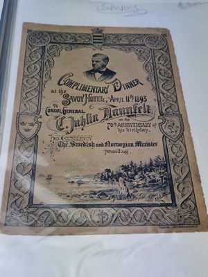 Lot 110 - Menus/Ephemera - "Escoffier" A group...