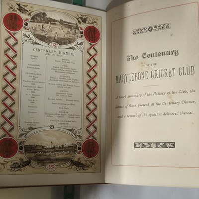 Lot 111 - Centenary of the Marylebone Cricket Club...