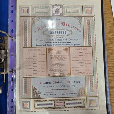 Lot 112 - Menus/Ephemera - A group pertaining to Rare...