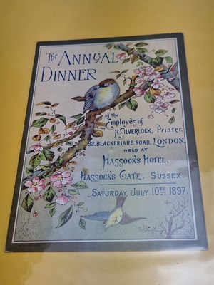Lot 112B - Menus/Ephemera - A group pertaining to Rare...