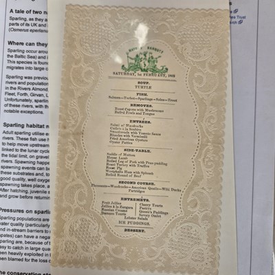 Lot 116 - Menus/Ephemera - A group pertaining to Civic...