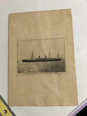 Lot 118 - Menus/Ephemera - A group pertaining to...