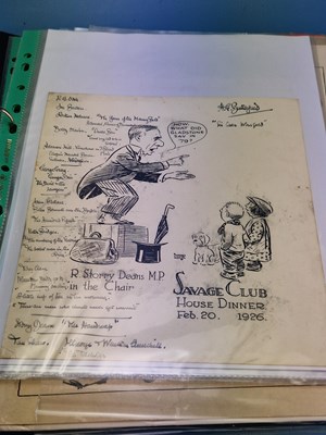 Lot 122 - Menus/Ephemera - A group pertaining to Savage...