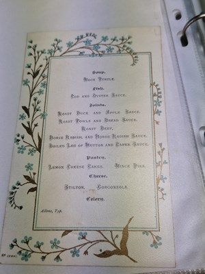 Lot 129 - Menus/Ephemera - A group pertaining to...