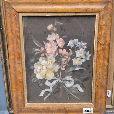 Lot 403 - Four 18th-century Watercolours, Floral...