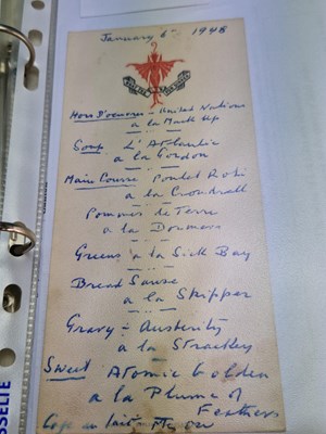 Lot 136 - Menus/Ephemera - A group pertaining to...