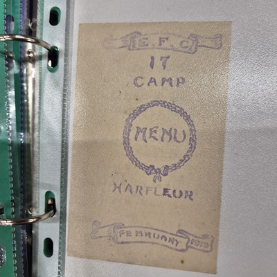 Lot 141A - Menus/Ephemera - A group pertaining to First...