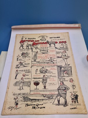 Lot 141B - Menus/Ephemera - A group pertaining to First...