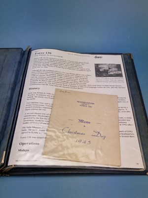 Lot 142 - Menus/Ephemera - A group pertaining to Special...