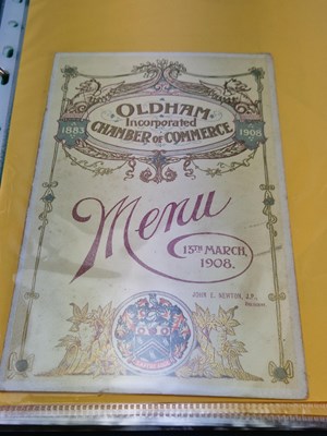 Lot 145A - Menus/Ephemera - A group pertaining to...