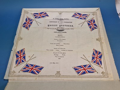 Lot 148 - Menus/Ephemera - A group pertaining to St...