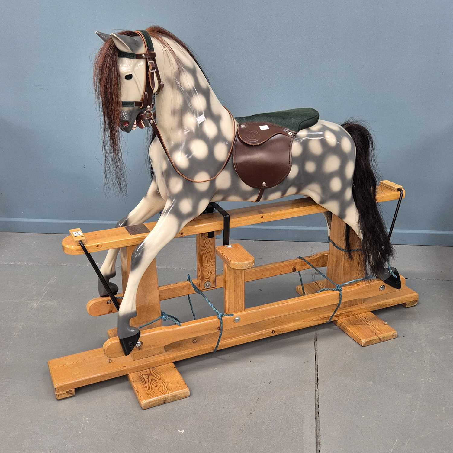 Lot 1278 - A Haddon saddled up dappled grey rocking