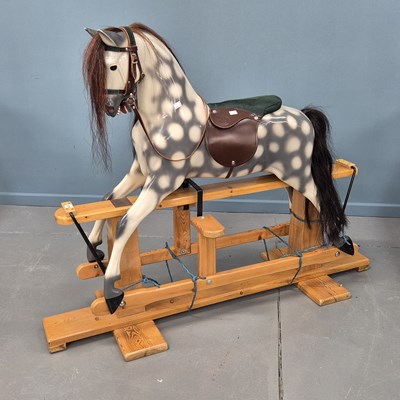 Lot 1278 - A Haddon saddled up dappled grey rocking horse