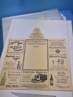 Lot 157 - Menus/Ephemera - A group pertaining to 20th...