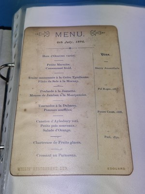 Lot 163 - Menus/Ephemera - A group pertaining to...
