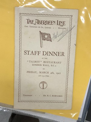 Lot 167 - Menus/Ephemera - A group pertaining to In...