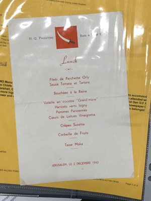 Lot 169 - Menus/Ephemera - A group pertaining to World...