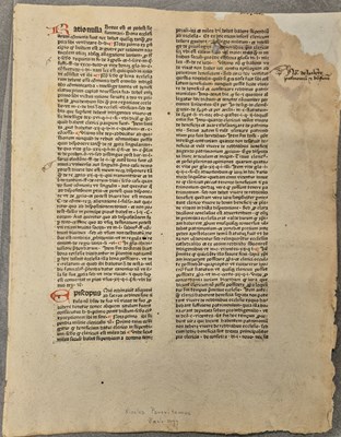Lot 1068 - A page from the Nuremberg Chronicle (c.1493),...