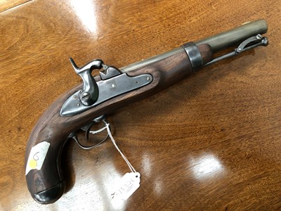 Lot 1832e - A military French percussion pistol.