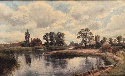 Lot 1133 - John Joseph Hughes (1827-1909). A laden farm...