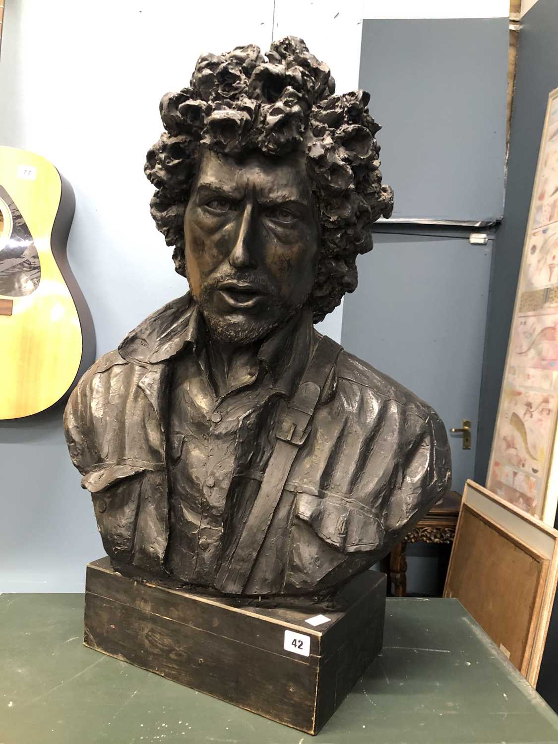 Lot 42 - Bob Dylan - composition portrait bust by John...