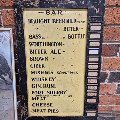 Lot 187 - Framed menus to include Ye Old Royal Oak...