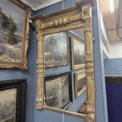 Lot 263 - An early 19th century gilt framed mirror...