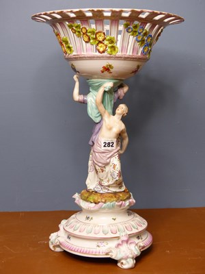 Lot 282 - An early 20th century German basket supported...