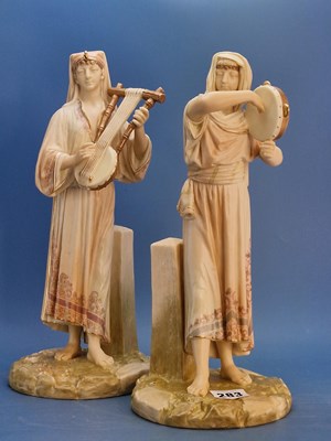 Lot 283 - A pair of 1892 Royal Worcester Egyptian...