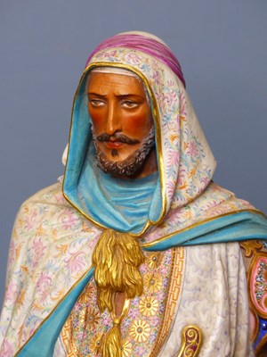 Lot 343 - A late 19th century biscuit porcelain figure...