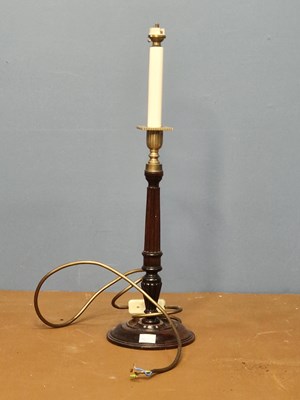 Lot 353 - A 'Sevres' porcelain and ormolu two light...