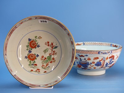 Lot 356 - An 18th century Chinese famille verte bowl...