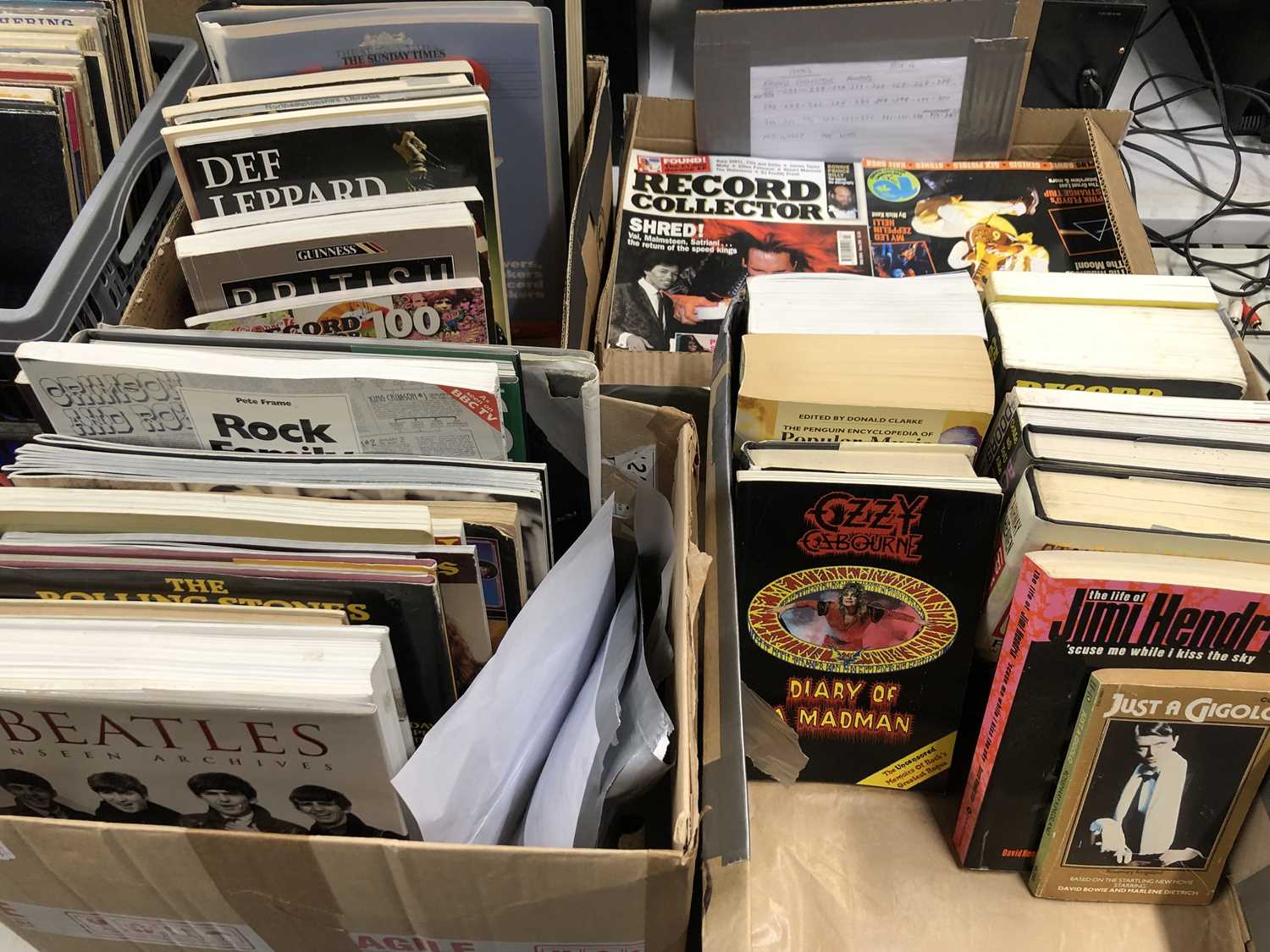 Lot 70 - A collection of Rock related books &...