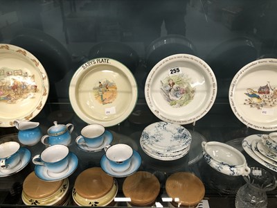 Lot 255 - Four childrens bowls, dolls dinner wares...