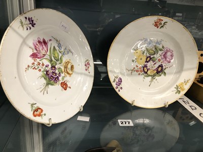 Lot 277 - A pair of Meissen plates outside painted with...