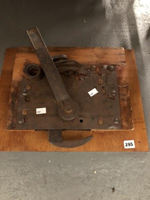 Lot 295 - A hand wrought iron latch