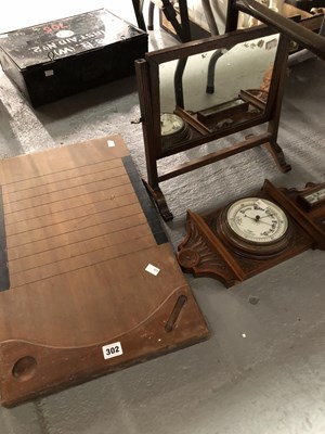 Lot 302 - A shove halfpenny board, a dressing table...
