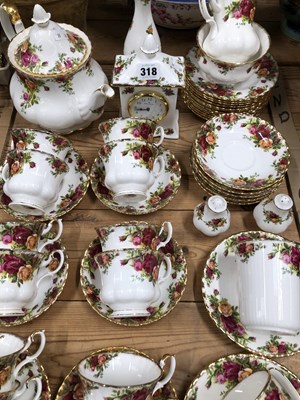 Lot 318 - Royal Albert Old Rose pattern tea and coffee...