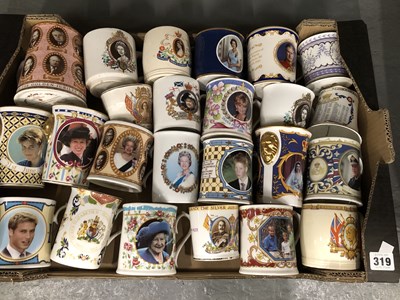 Lot 319 - A collection of royal souvenir mugs