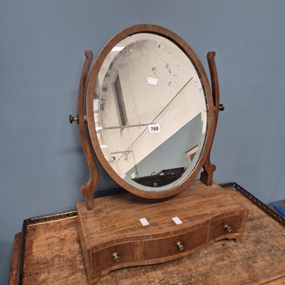 Lot 768 - A 19th-century swing mirror with three drawer...