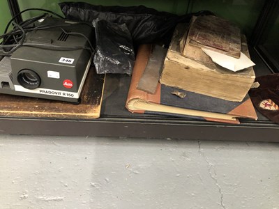 Lot 346 - A Leitz slide projector, books, an empty...
