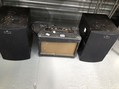 Lot 353 - A T-10B guitar amplifier together with a pair...