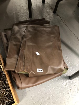 Lot 363 - Two men's military leather jerkins