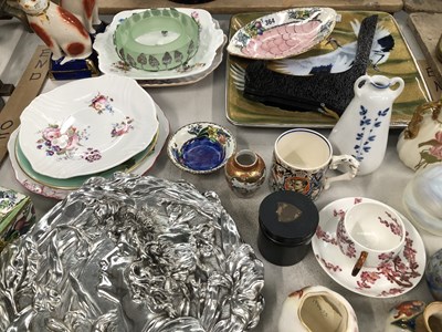 Lot 364 - A Japanese enamel dish decorated with two...